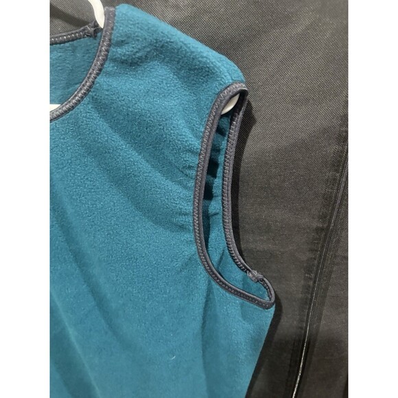 Vintage Mountain Surf Polartec Fleece Vest USA Made XL Teal Sleeveless Pullover - Picture 4 of 8